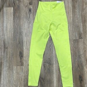 NWT Aerie Chill Play Move Womens Neon Leggings Size Small Hi Rise